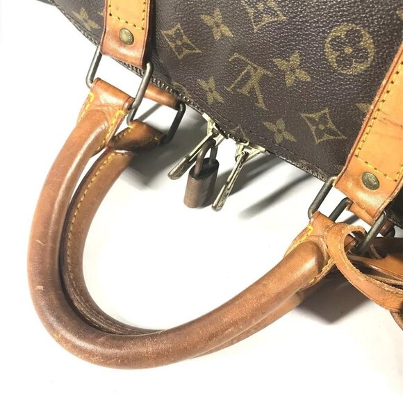 LOUIS VUITTON M41424 Monogram Keepall55 travel bag Duffle Bag Brown - Picture 11 of 14